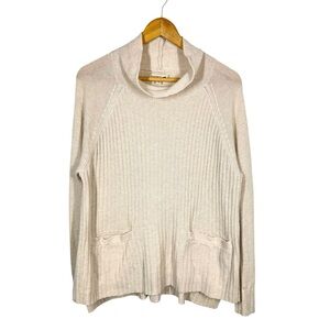 Toad&Co Cream Ribbed Cowl Neck Sweater
